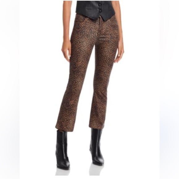 Frame Denim Pants - Frame Le Crop Mini Boot Leopard Pant